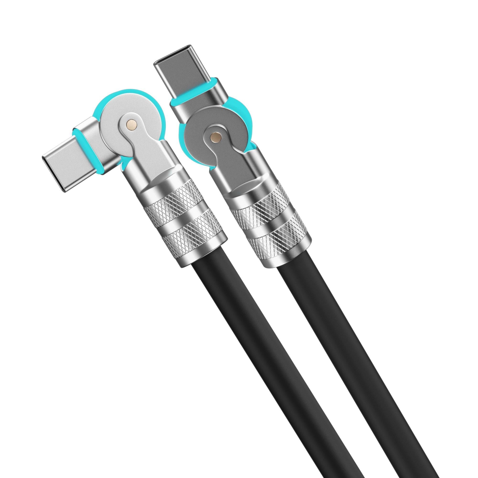Powerwave 2M USB-C LED Charging Cable with Adjustable Head & USB-A Adapter for Nintendo Switch 2